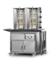 DO1/M077-X4+4 Doner Kebab Machine with Cart