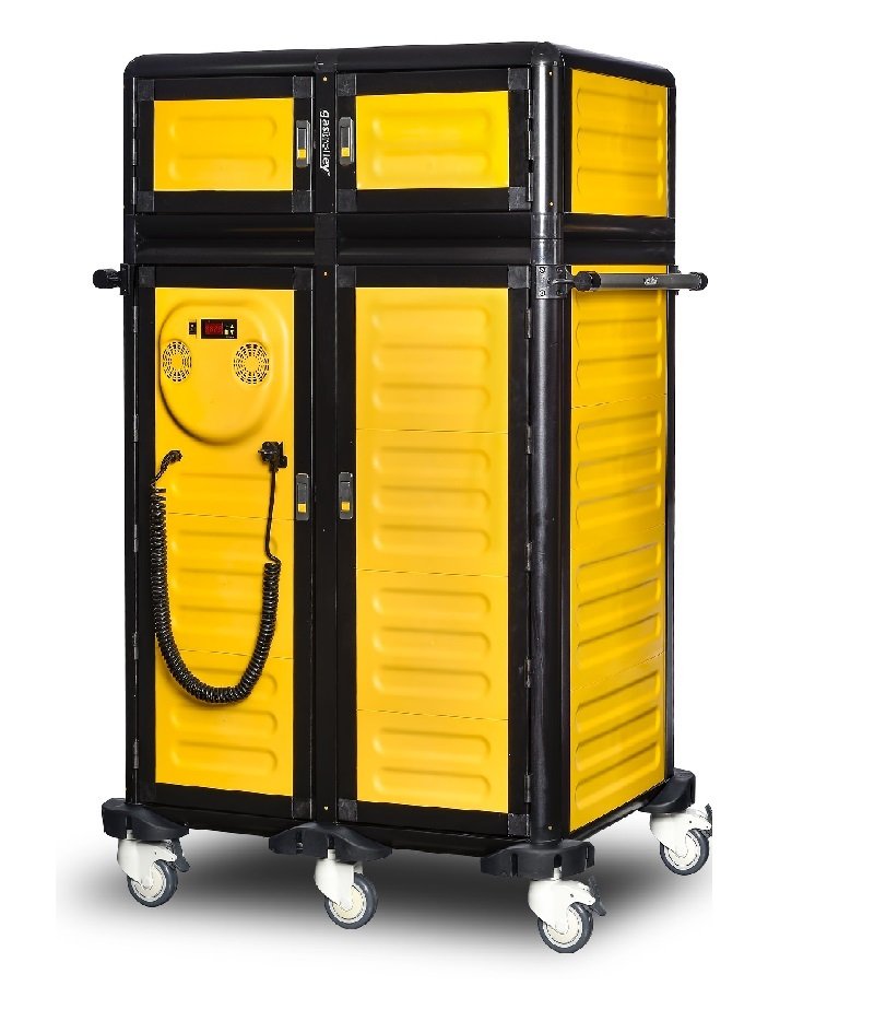 G.MD.100.25.D Double Hospital Tray Cart 100 - 25 (Heated+Neutral)