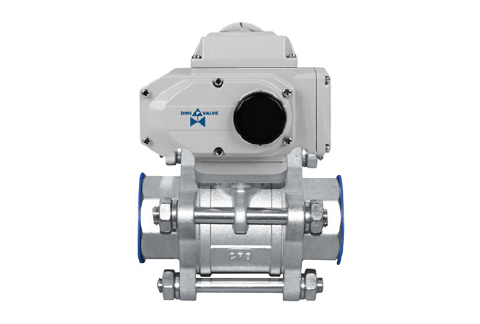 Electric Actuated Stainless Threaded 3-Piece Top Flanged Ball Valve 220V AC