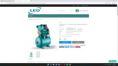 LEO LKSM 1100A - 1.5 HP 220V KENDİNDEN EMİŞLİ SÜRTME FANLI HİDROFOR