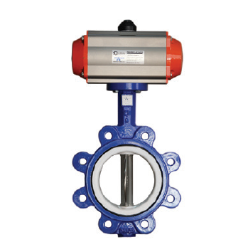 Pneumatic Actuated Lug Type (PTFE) Teflon Sealed Butterfly Valve