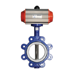 Pneumatic Actuated Lug Type (PTFE) Teflon Sealed Butterfly Valve
